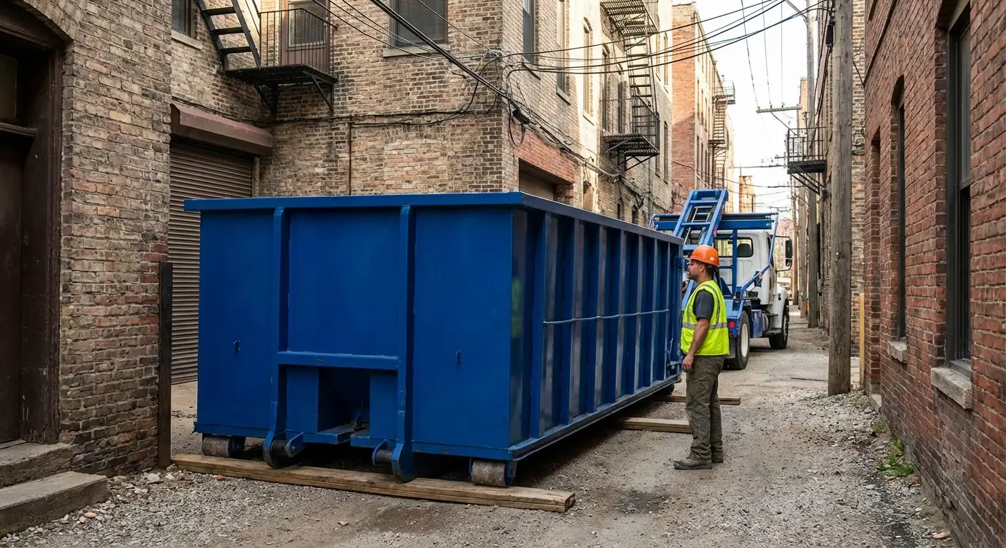 Narrow alley access challenges in Redwood City