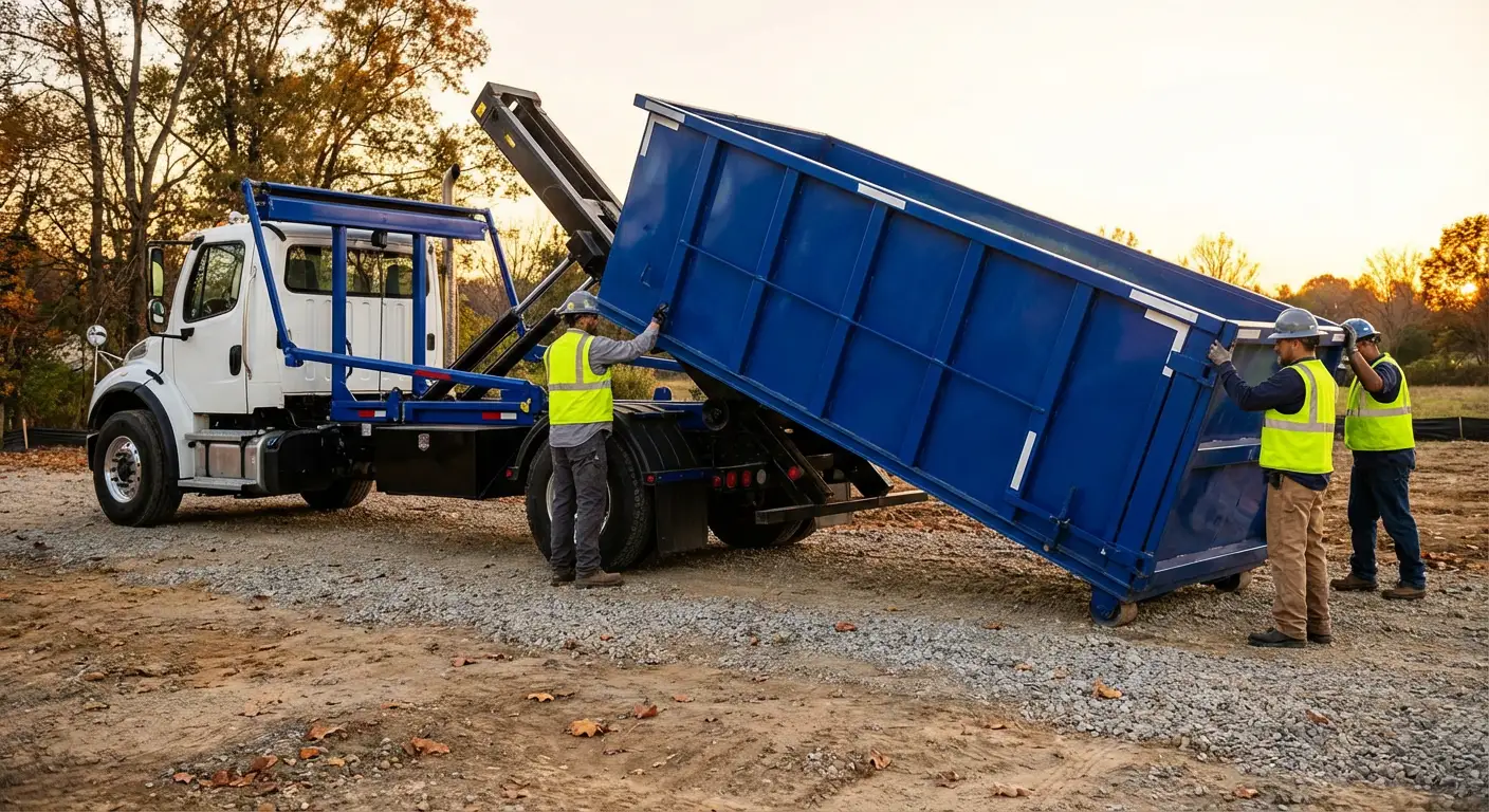 Construction dumpster delivery in Redwood City, CA